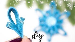 ГЕНИАЛЬНО И ПРОСТО ️ Снежинка из глиттерного фоамирана  своими руками ️ Christmas decorations 2022