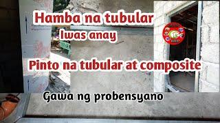 Paano Gumawa ng hamba gamit ang tubular diy/paano gumawa ng pinto at composite DIY.