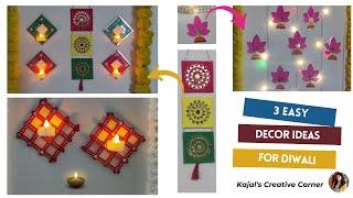 3 EASY DIY Diwali Decor Ideas | Quick & Affordable ideas | Diwali 2024 Decoration