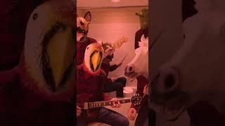 Man-horse Bucket Drums to "Kickstart my Heart" by Mötley Crüe in a Bathroom with Company