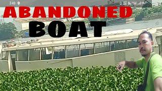 discover boat abandoned floating inside pasig river##julitskie vlogs