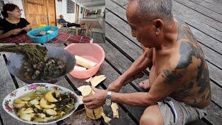 Sudah Sampai Di My Kampung Love // Masak Umbut Pantu & Kasam Babi Kapit Dalam Buluh //