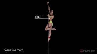 Intermediate pole lesson Twizzle Jump Combo