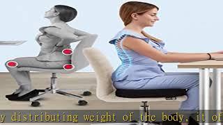 Seat Cushion Pillow for Office Chair - Memory Foam Firm Coccyx Pad - Tailbone, Sciatica, Lower Back
