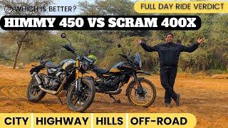 Full Day Ride Review || Royal Enfield Himalayan 450 vs Triumph Scrambler 400x || Best Adventure Bike