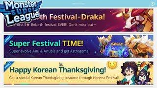 【UPDATE 9/19】Ft.1st Nat5 Rebirth Fest Draka, Anu SuperEvo, Korean Thanksgiving~ Monster Super League