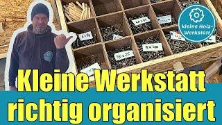 kleine Werkstätten richtig organisiert ⎮Schubladen einrichten ⎜kleine holzwerkstatt