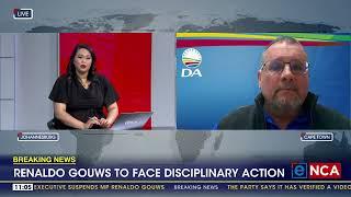 Democratic Alliance | Renaldo Gouws to face disciplinary action