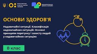 8 клас. Основи здоров'я. Надзвичайні ситуації. Класифікація надзвичайних ситуацій