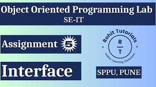 Pract 5: Interface in Java | Interface Declaration & Implementation using Java | SE IT OOP SPPU Pune