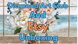 Diamond Art Club Unboxing and Etsy Unboxing - Diamond Painting - Diamond Art - Coastal Window