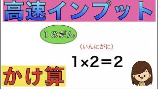 【たった1、2秒で定着する】かけ算（１の段〜３の段）高速フラッシュカード