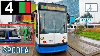 Cabinerit Tram 4 (Amsterdam) | Drentepark - Centraal Station (Tram Driver's POV)