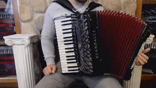 SCANAIRJRHBK - Black Scandalli Air Junior Piano Accordion LMMH 34 72 $3999