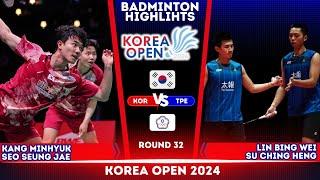 Kang/Seo (KOR) vs Lin/Su (TPE) | Korea Open 2024 Badminton