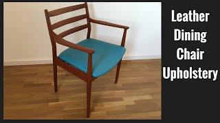 How to Upholster a Midcentury Modern Dining Chair with Leather #midcenturymodern  #diy #howto