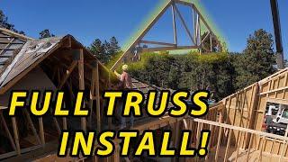 Framing a TRUSS ROOF start to finish! 3 MAJOR issues, we had to FIX