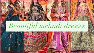 15+ beautiful mehndi dresses for this wedding season | #mehndi #dress #ytvideo #areejvlogs