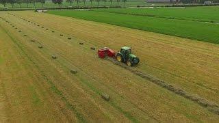 Making Small Square Hay Bales -Netherlands (Noord-Holland)