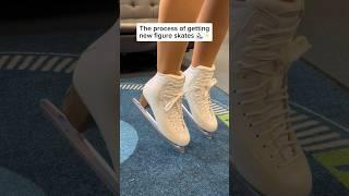 The process of getting new figure skates! More in depth video on my insta @sophia.lazuli ️️