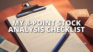 My 8-Point Stock Analysis Checklist