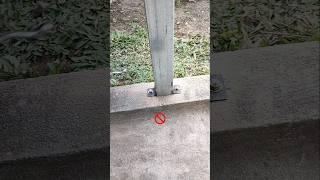 With this technique, the installation of canopy/gate poles becomes more aesthetic
