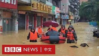 中國廣東「百年一遇」暴雨洪災 數萬居民被撤離－ BBC News 中文