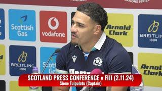 SCOTLAND v FIJI - SCOTLAND PRESS CONFERENCE - SIONE TUIPULOTU & GREGOR TOWNSEND