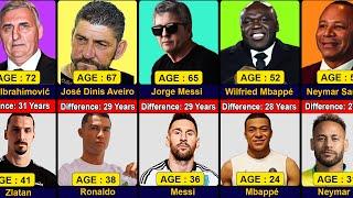 AGE Comparison:Famous Footballers And Their Father