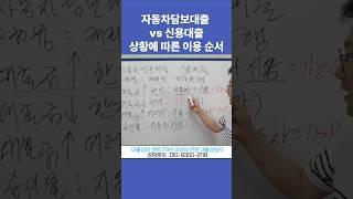 상황에 따른 대출 순서 #자동차담보대출 #신용대출 #2금융대출 #저축은행대출 #캐피탈대출 #중고차대출