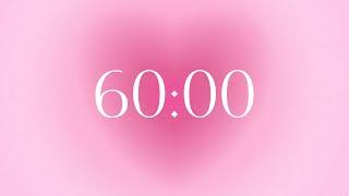 60 minutes aura pink timer, pomodoro timer for Study/reading/working/ writing/exercise/Meditation.
