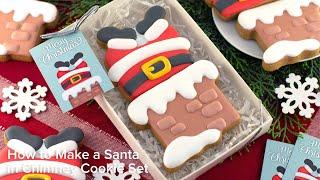 Decorate a Santa in a Chimney Cookie Set for Christmas | Cookie Decorating with Royal Icing