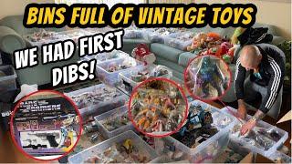 Bins FULL of Vintage Toys | Seller gave us First Dibs Toy Hunting