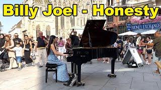 Captivating Street Piano Cover Of Billy Joel's Honesty!