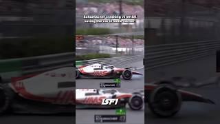 Schumacher crashing vs Vettel saving the car in same corner at Monaco #f1 #f12025