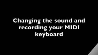 GarageBand Tutorial 3 - Recording a MIDI Keyboard on an iMac