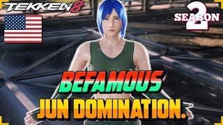 Befamous’ JUN Is OVERPOWERED!  Tekken 8 No.1 Ranked Dominance!