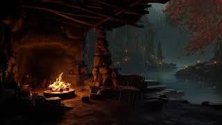 Take Shelter in an Autumn Cave - The Sound of Rain and Fire Helps You Eliminate Toxins in Your Body