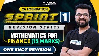 SPRINT-1 Mathematics for Finance (15 Marks) | One Shot Revision By Mr. Jatin Dembla