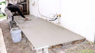 Making a large concrete slab - From start to finish - Complete DIY