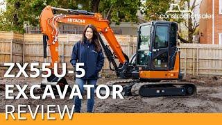 Hitachi ZX55U-5 mini excavator review | Small in size, big in productivity