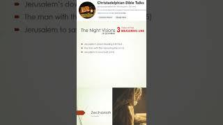 'Zechariah The Prophet' Bible Class 2 #christadelphian #christadelphianstalk #bible #shortsvideos