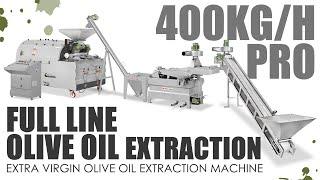 400kg/h Extra virgin olive oil extraction machine full line