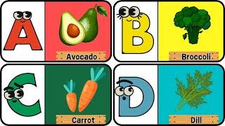 ABC Vegetables Song For Kids🫑 Fun ABC With Vegetables | Learn A To Z All Vegetables Names #abc