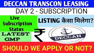 Deccan Transcon Leasing Ipo Deccan Transcon Leasing Ipo Review Deccan Transcon Leasing Deccan Ipo