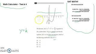 Intro SAT Math Format & Sample SAT Question (Test 4/Question 30 -Calculator Section) #SATMath