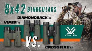 Vortex Binoculars CROSSFIRE HD 8x42 vs VIPER HD 8x42 vs DIAMONDBACK HD 8x42 \ Field Test, Comparison