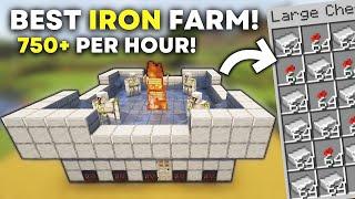 Minecraft NEW IRON Farm With Max Rates in 1.21 NEW DESIGN