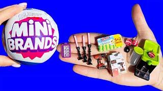 12 DIY MINIATURE DOLL CRAFTS OR UNBOXING MINI BRANDS HOME SURPRISE BALLS