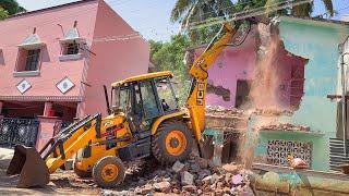 JCB 3DX Breaker Goes to Old House Demolition in Nellai | jcb video